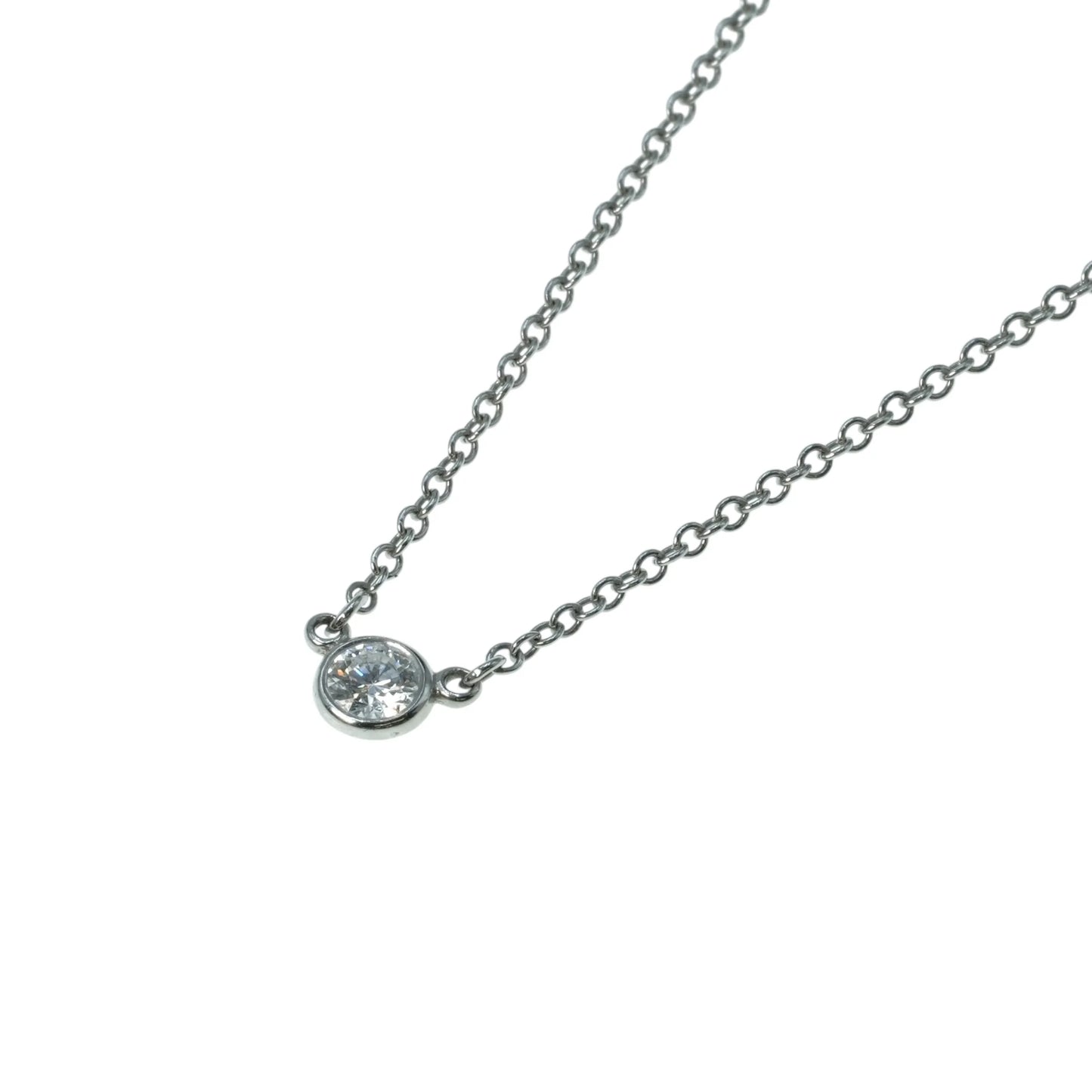 Tiffany & Co バイザヤード ダイヤモンド プラチナ ネックレス - Pt950 - 34185