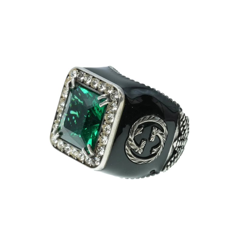 GUCCI Crystal GG Logo Ring - SV925 