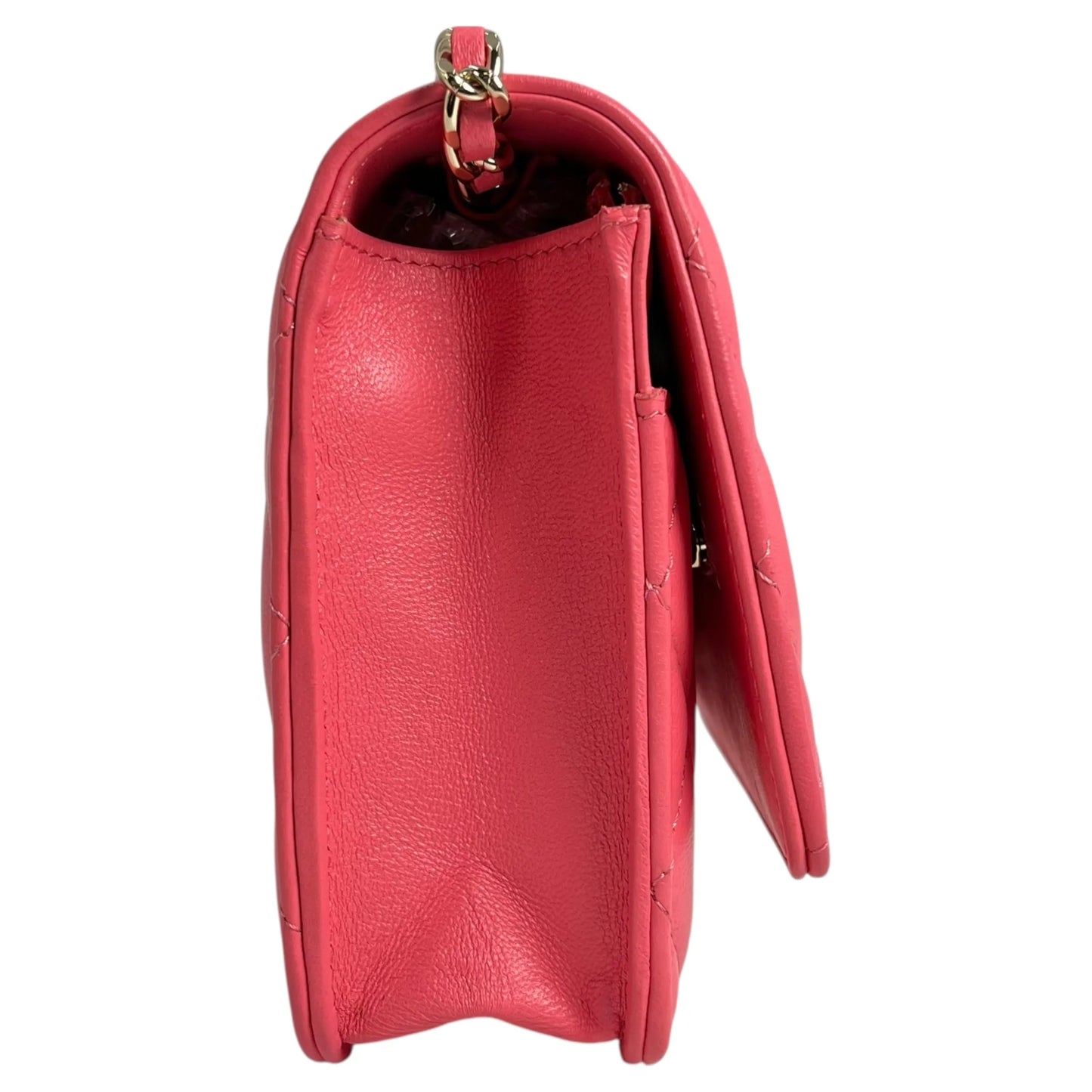 CHANEL Matelassé Lambskin Chain Wallet - Pink 