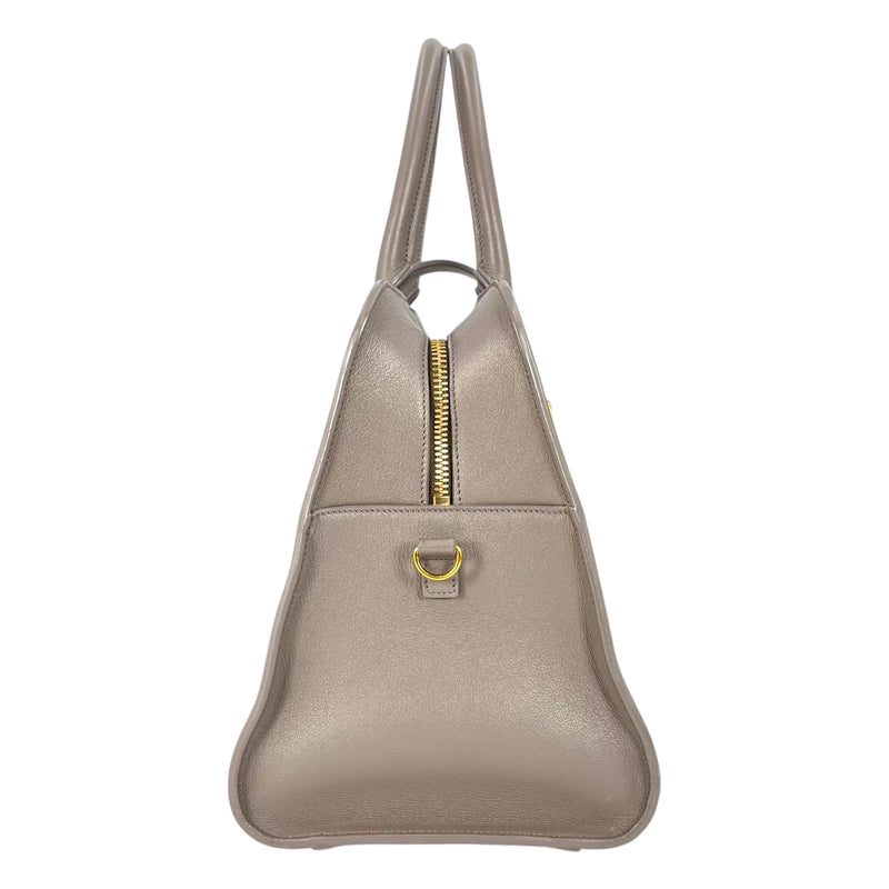 Saint Laurent カバス レザー ハンドバッグ - グレー