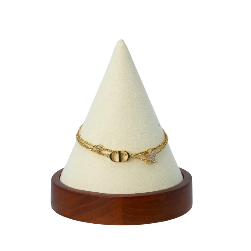 Dior プティ CD ダブル ブレスレット スター ラインストーン - ゴールドプレート