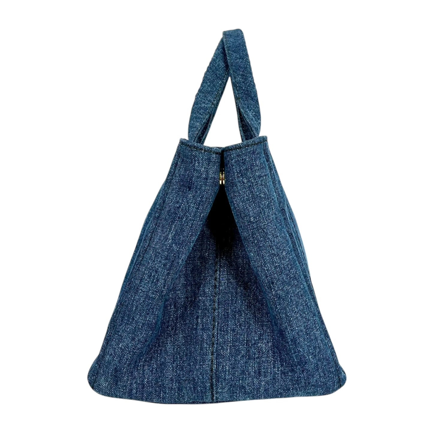 Prada Canapa Denim Tote Bag/Handbag - Blue 