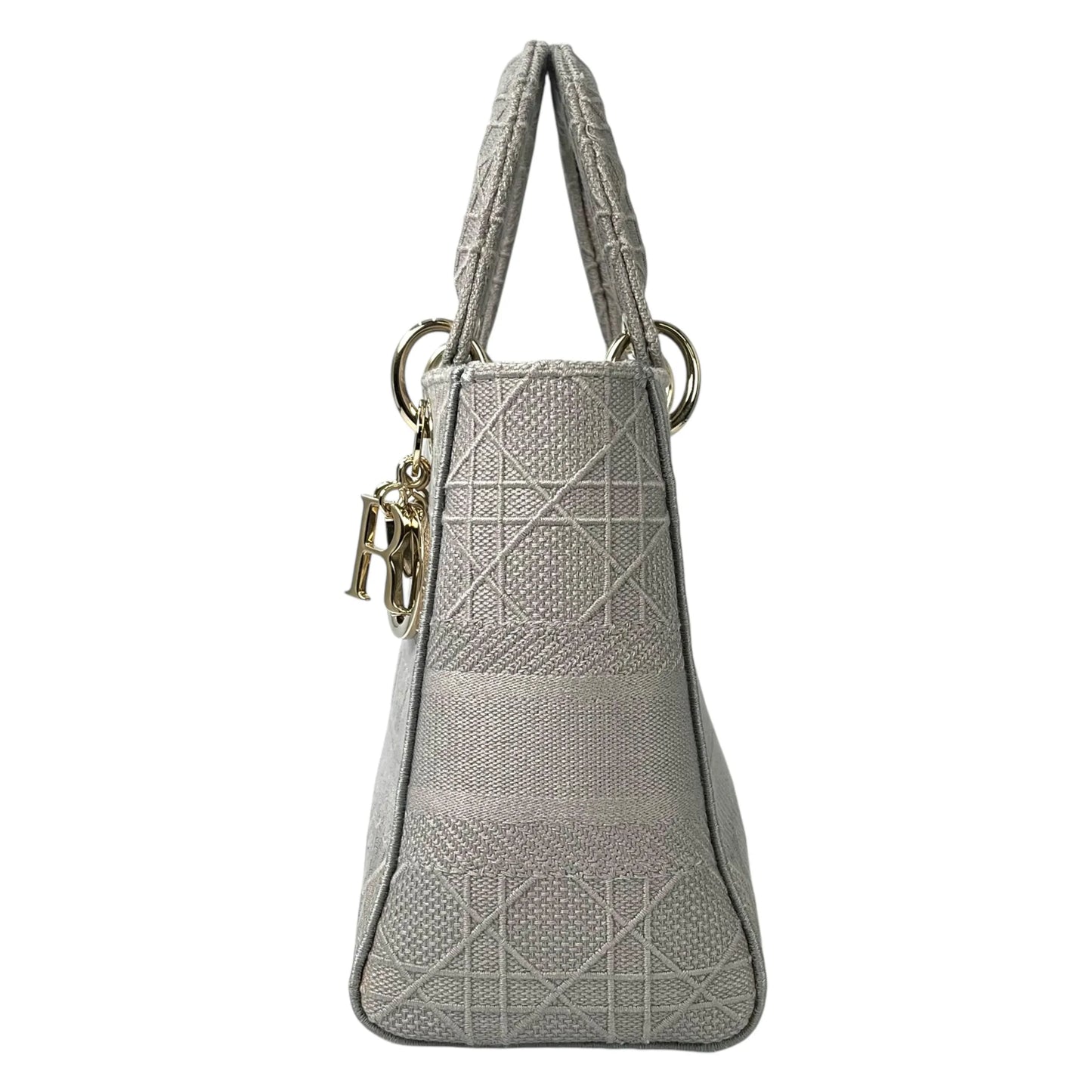 Christian Dior Lady Dior D Lite Hand Bag Shoulder Bag - Gray 