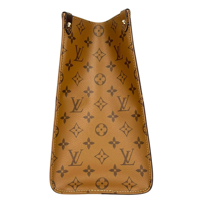 Louis Vuitton モノグラム キャンバス リバース ジャイアント オンザゴーMM ハンドバッグ ショルダーバッグ - ブラウン - 34948