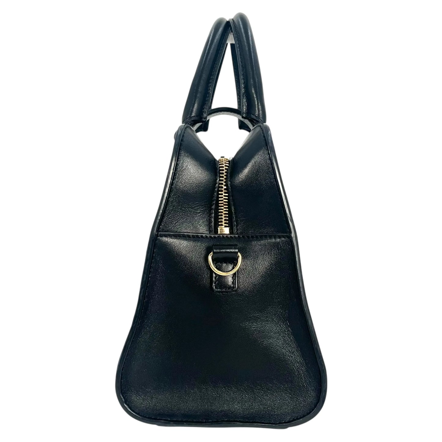 SAINT LAURENT ベイビーカバス レザー ハンドバッグ ショルダーバッグ - ブラック