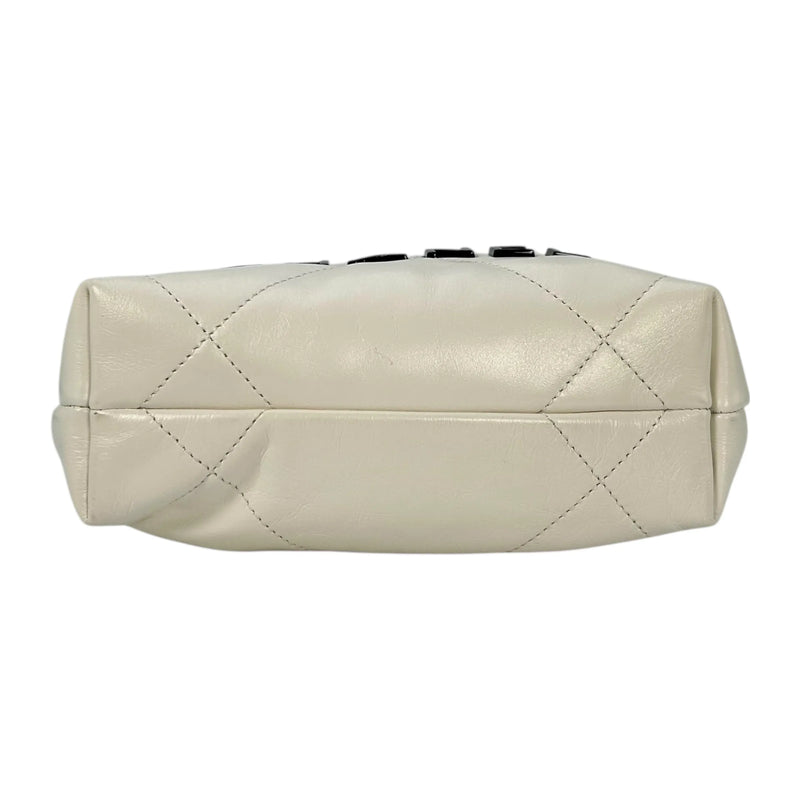 CHANEL Calfskin 22 Mini Handbag with Chain Shoulder Bag - White 