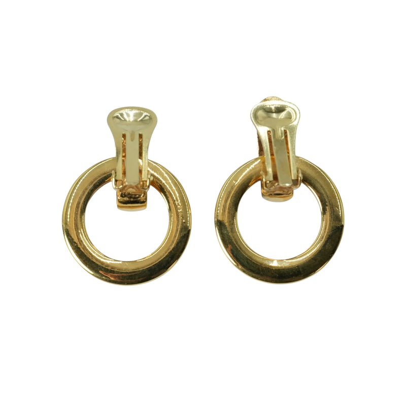 CELINE Circle Logo Earrings - GP 