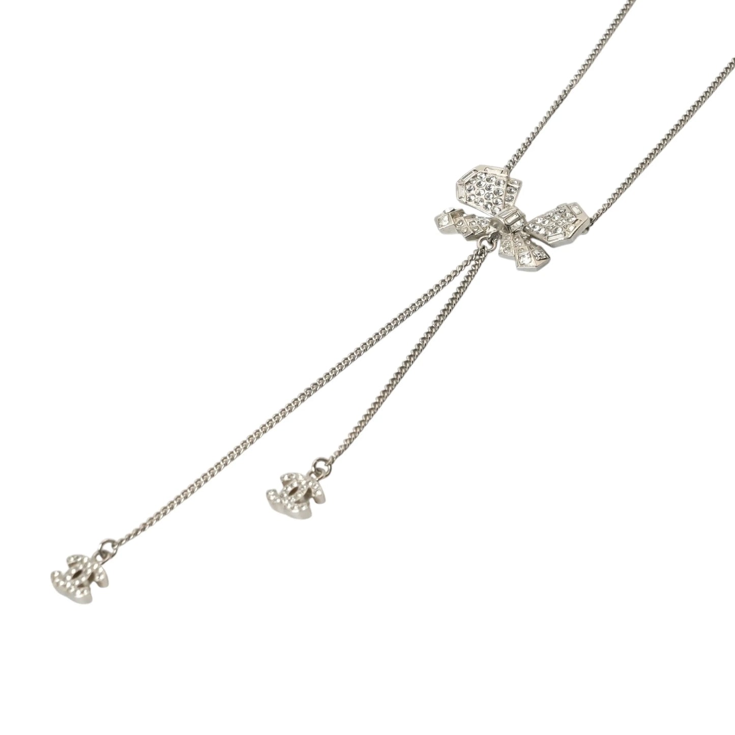 CHANEL ココマーク リボンモチーフ ネックレス - メタル