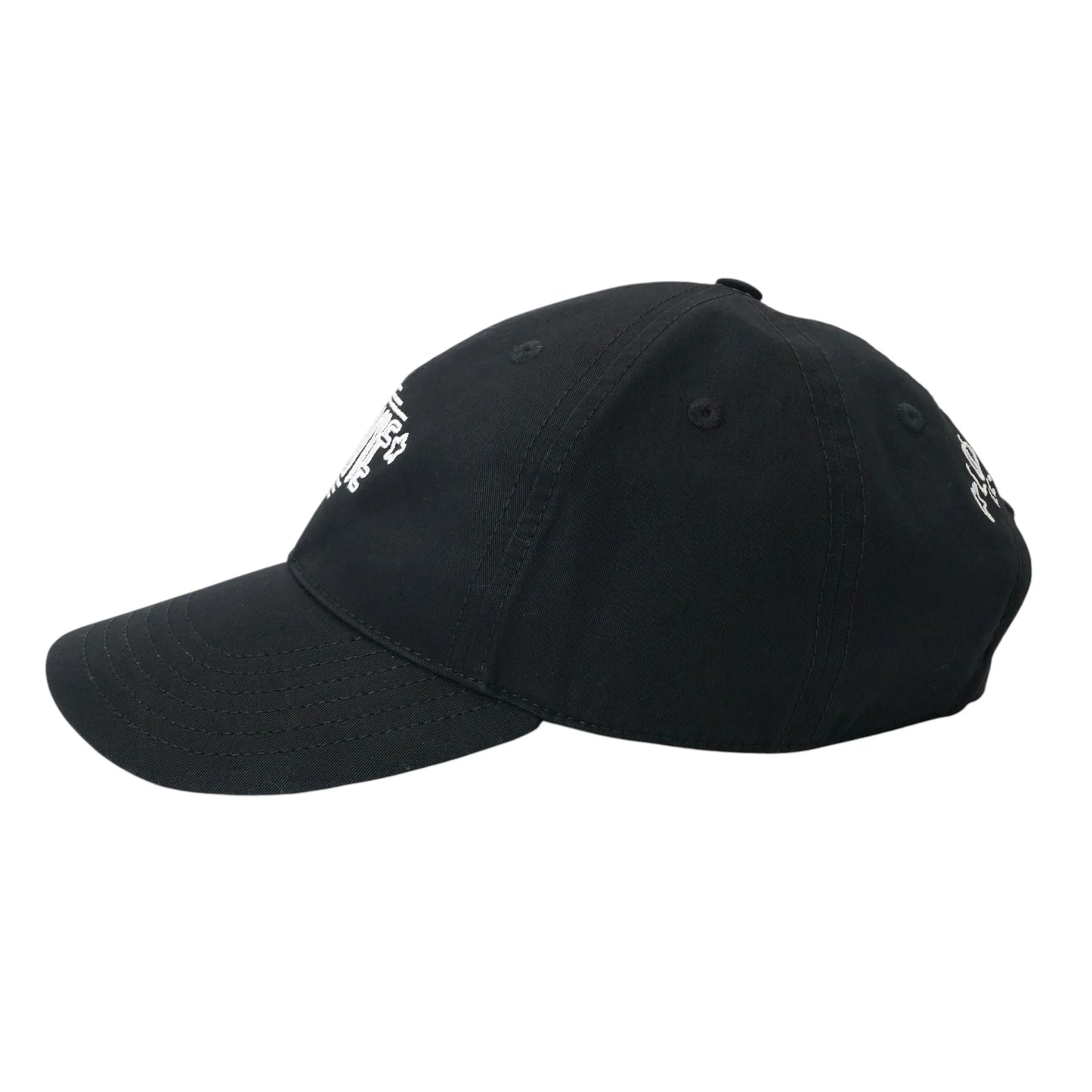 CELINE Wiltern Baseball Cap Cotton Hat - Black - 35896 