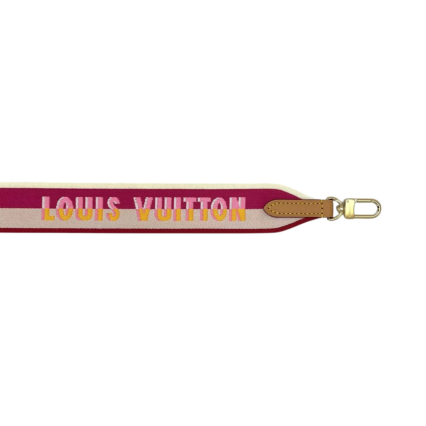 LOUIS VUITTON Bandouliere Jacquard Shoulder Strap - Pink and Beige - 35893