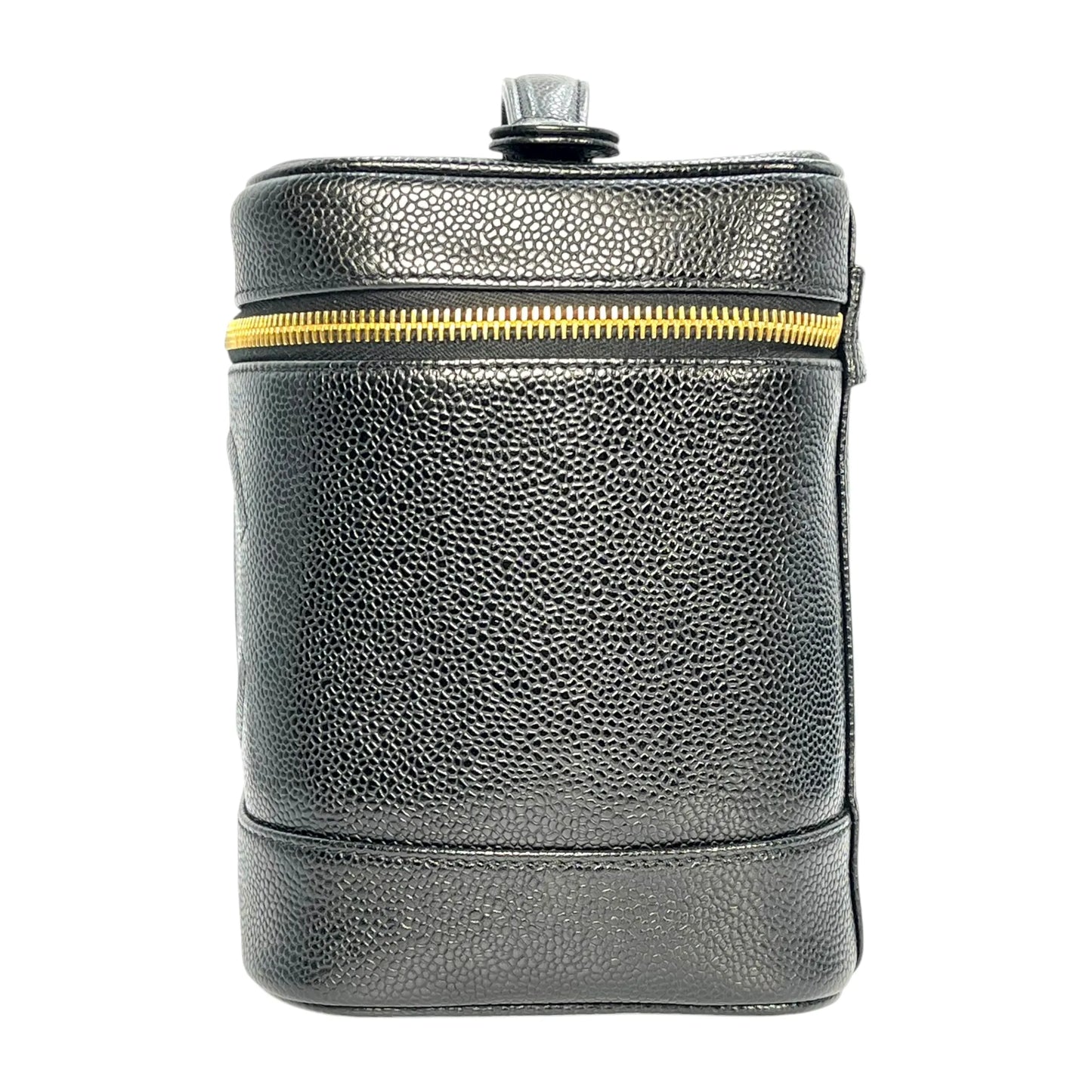 CHANEL キャビアスキン バニティバッグ ハンドバッグ - ブラック