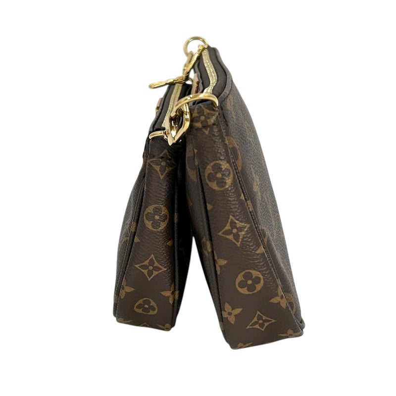 LOUIS VUITTON ミュルティ ポシェット アクセソワール モノグラムキャンバス ショルダーバッグ - ダークブラウン