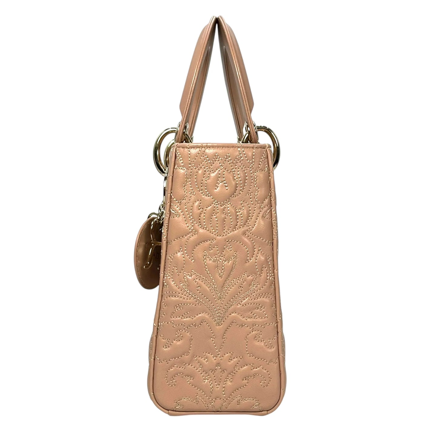 Christian Dior Lady Dior Lambskin Handbag/Shoulder Bag - Pink