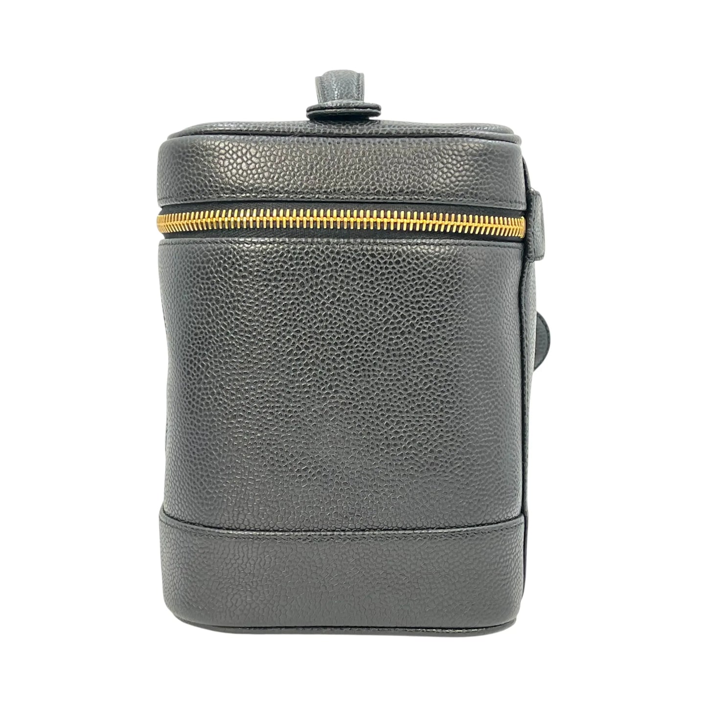 CHANEL Coco Mark Caviar Skin Vanity Bag Mini Bag - Black 