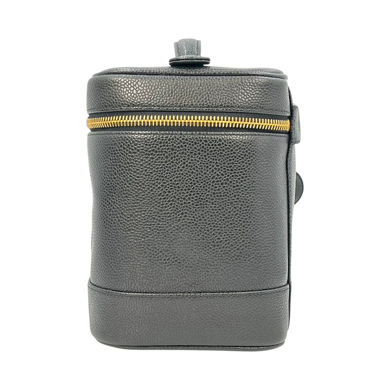 CHANEL Coco Mark Caviar Skin Vanity Bag Mini Bag - Black 