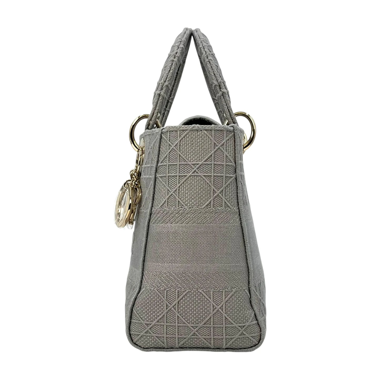 Christian Dior Lady Dior Handbag Shoulder Bag - Gray 