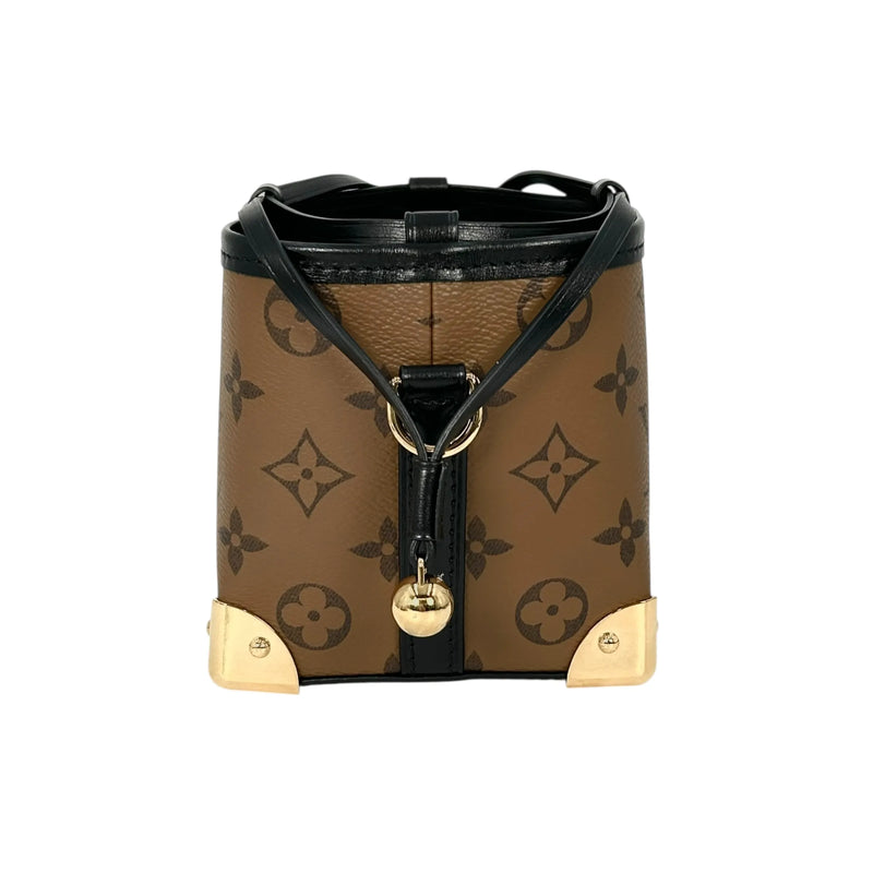 LOUIS VUITTON モノグラム リバース ノエ パース LVチャーム チェーンショルダーバッグ - ブラウン