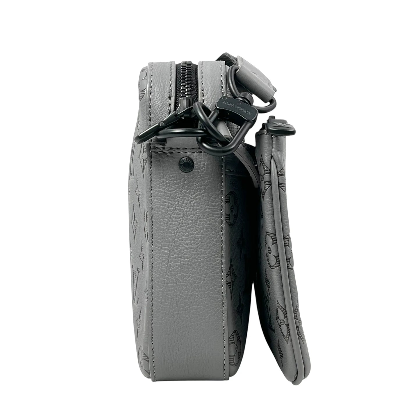 Louis Vuitton Trio Messenger Monogram Shadow Shoulder Bag - Grey 