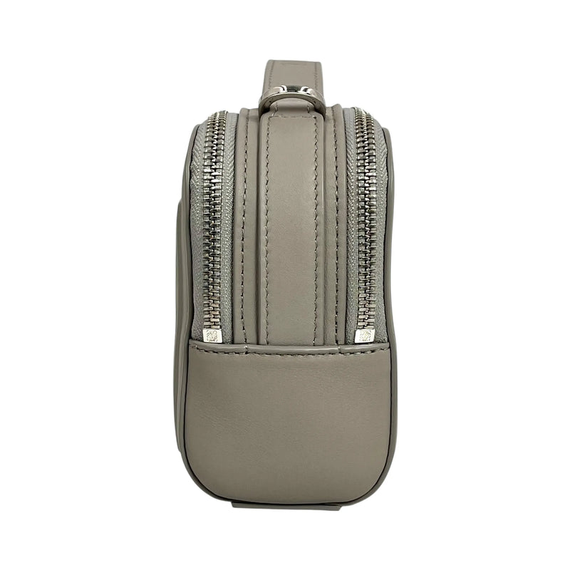 LOEWE Crossbody Camera Bag Mini Calfskin Shoulder Bag - Grey 