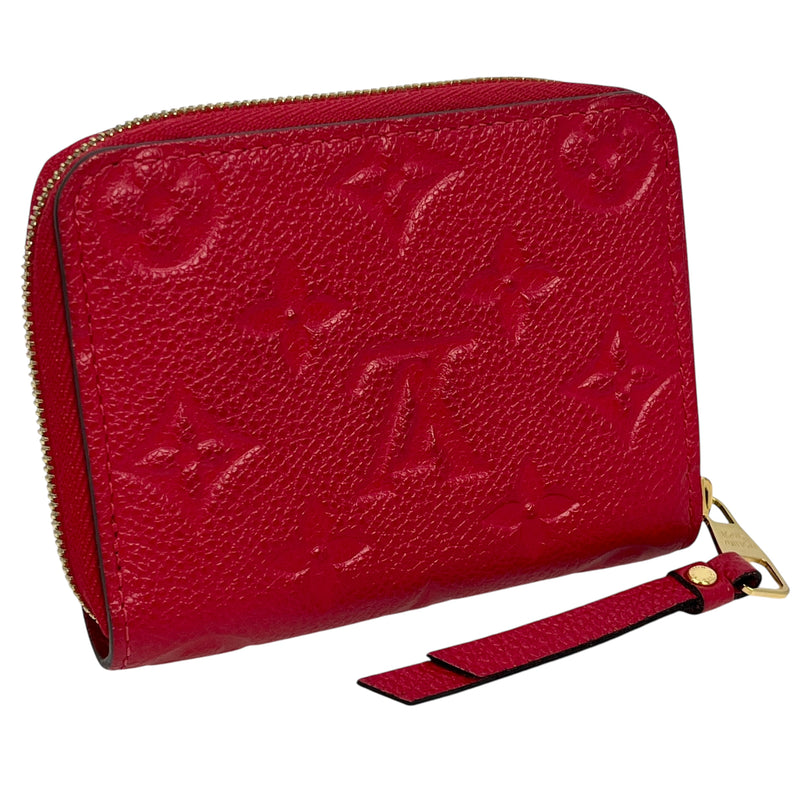 Louis Vuitton Monogram Empreinte Zippy Coin Purse - Red 