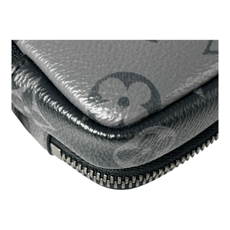 Louis Vuitton Monogram Eclipse Reverse Double Phone Case Shoulder Bag - Black 