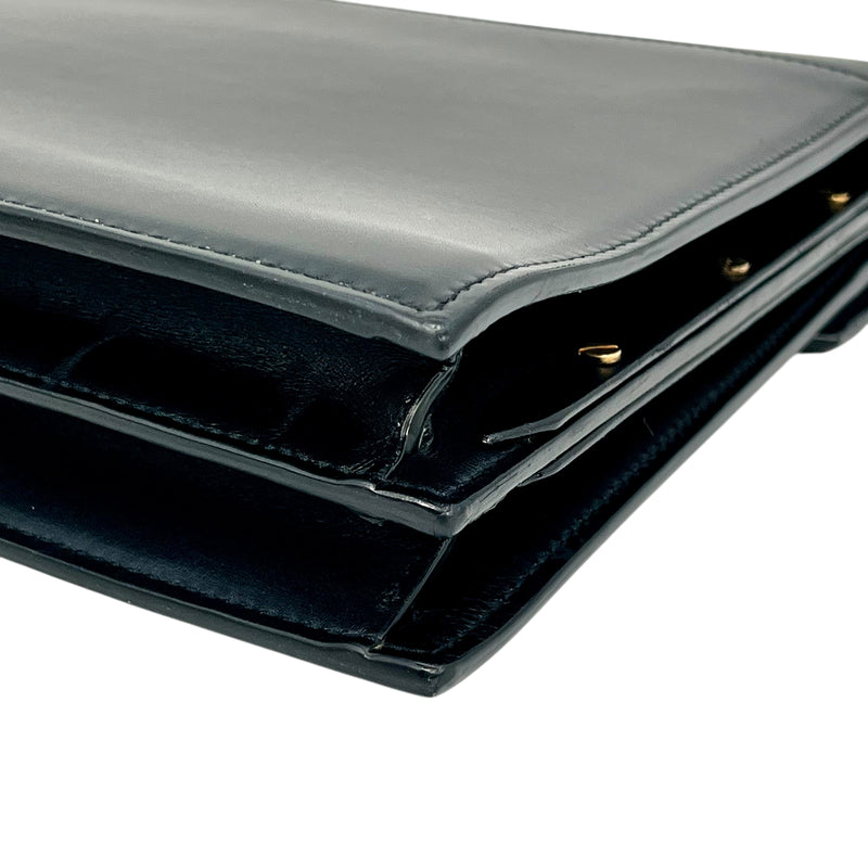 Saint Laurent カサンドラ レザー チェーン ショルダーバッグ - ブラック