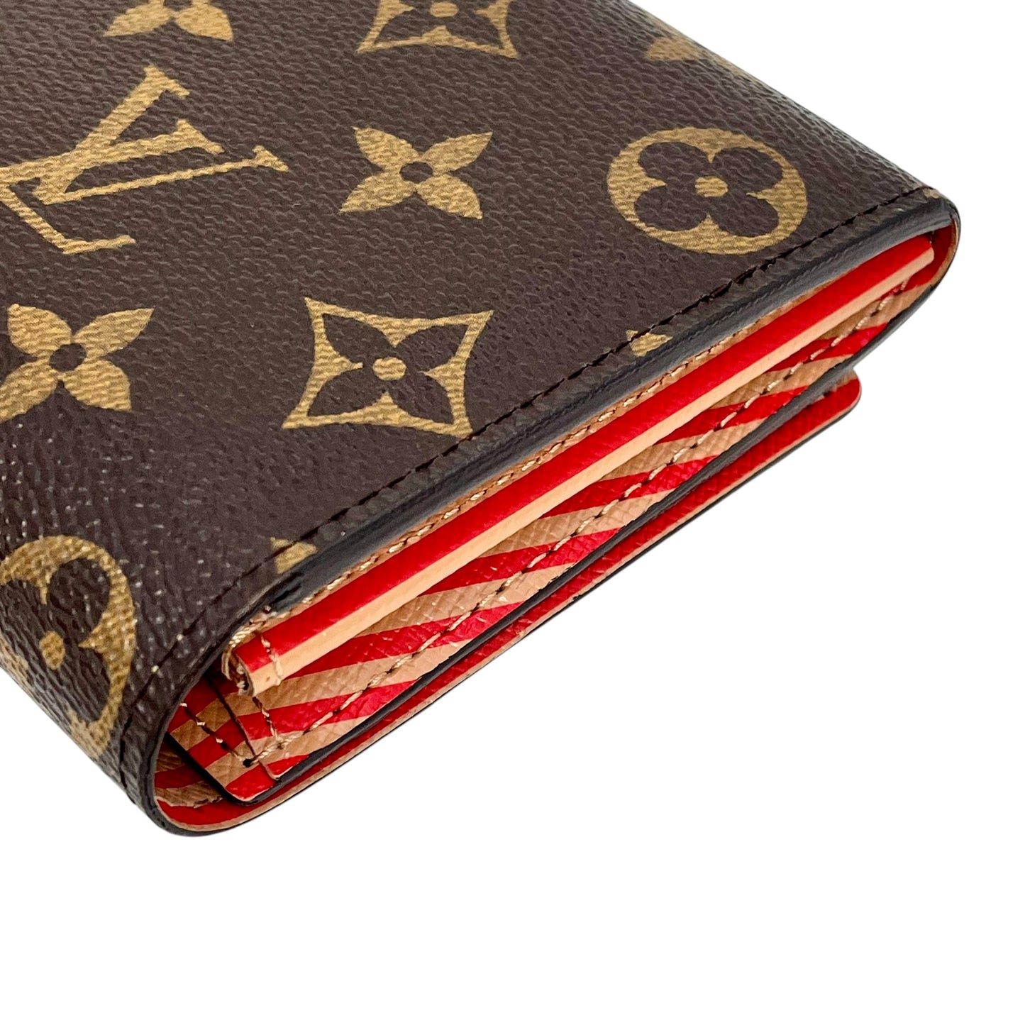 Louis Vuitton Monogram Portefeuille Sarah Canvas Long Wallet - Brown 