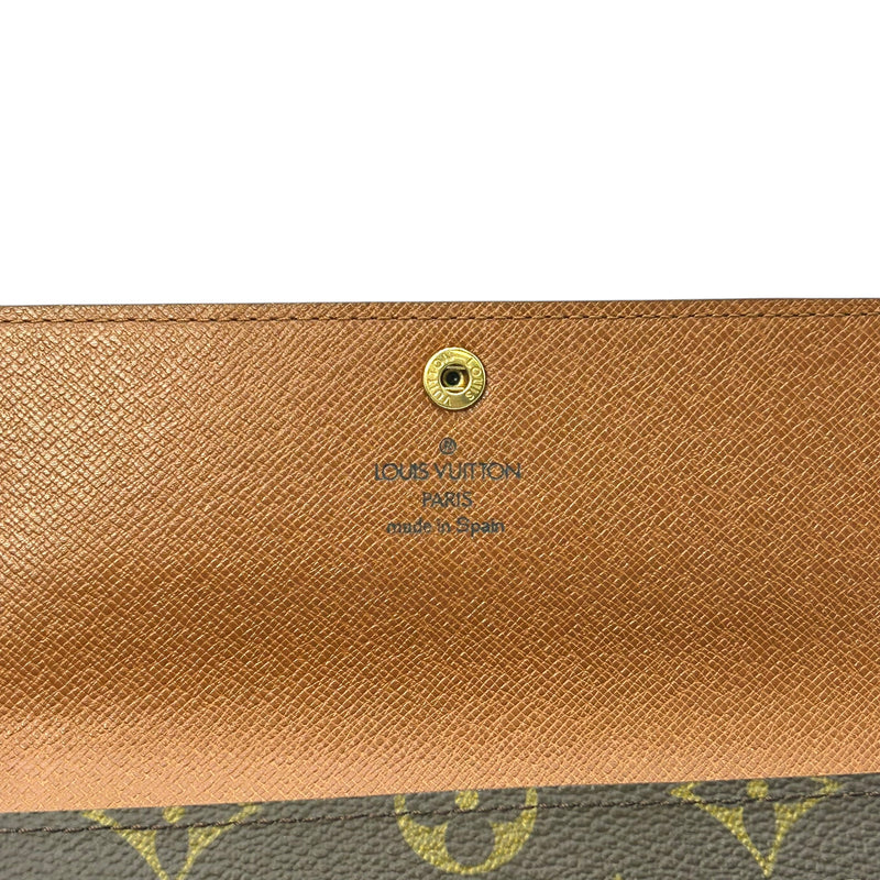 Louis Vuitton モノグラム キャンバス ポルトモネ クレディ 長財布 - ブラウン