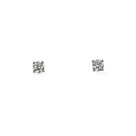 Tiffany &amp; Co Solitaire Diamond Earrings Jewelry - Pt950 