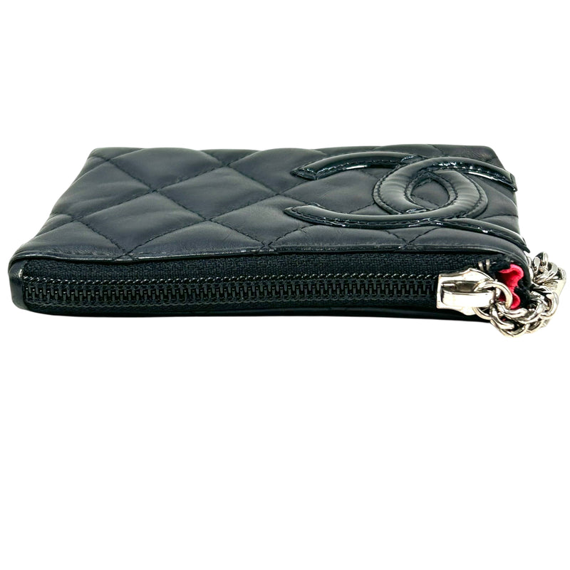 CHANEL Cambon Coco Mark Coin Case - Black 