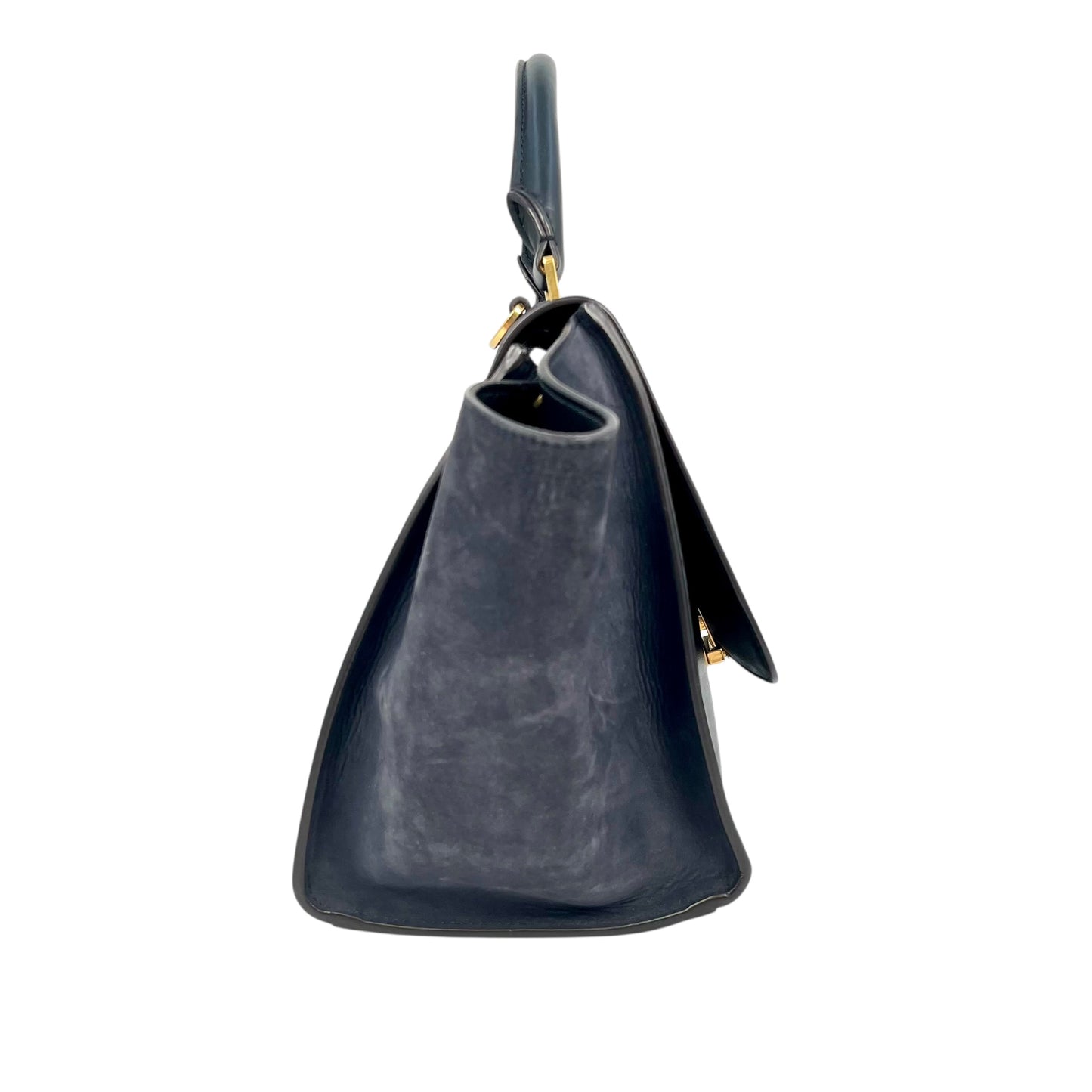 CELINE Trapeze Handbag - Navy Blue 