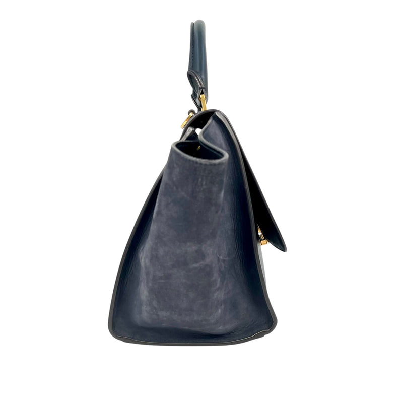 CELINE Trapeze Handbag - Navy Blue 