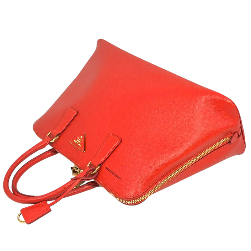 PRADA Galleria Saffiano Leather Handbag - Red 