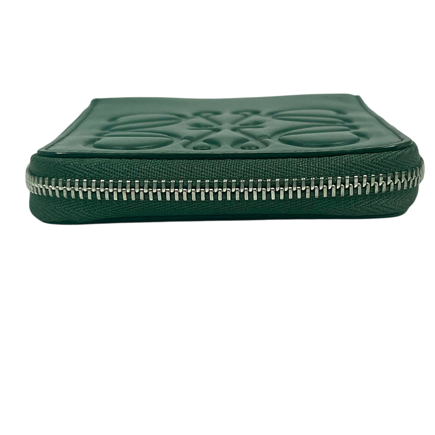 LOEWE Anagram Zippy Bi-fold Compact Wallet - Green 