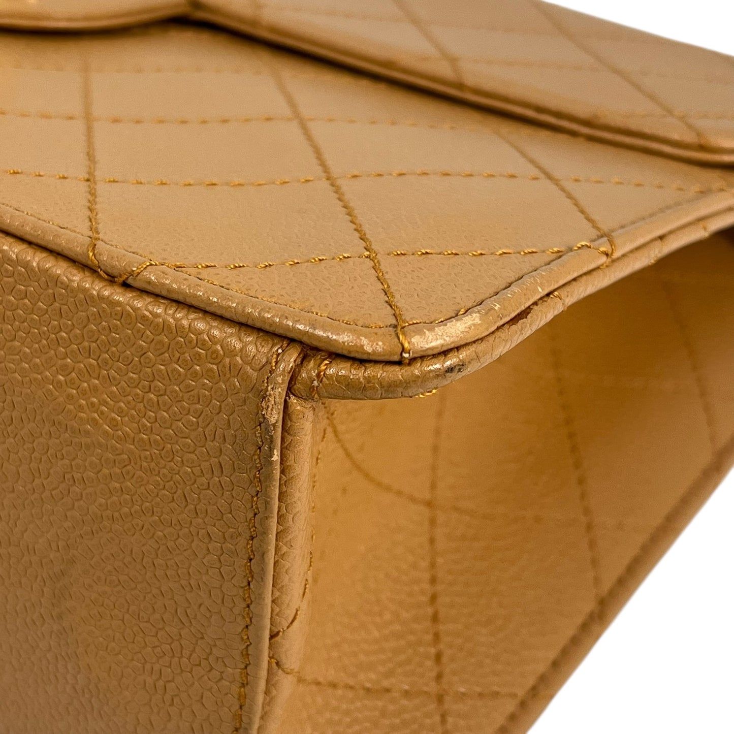 CHANEL Matelasse 30 Caviar Leather Chain Shoulder Bag - Brown 