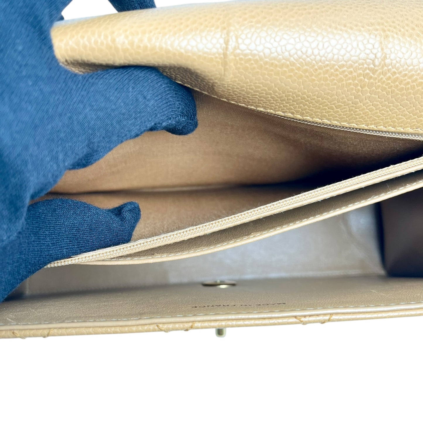 CHANEL Matelasse 30 Caviar Leather Chain Shoulder Bag - Brown 