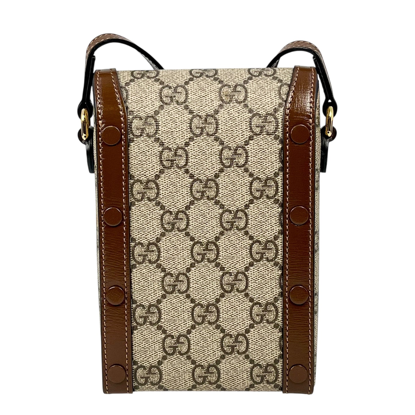 GUCCI GG スプリーム ホースビット 1955 ミニ ショルダーバッグ - ベージュ × ブラウン