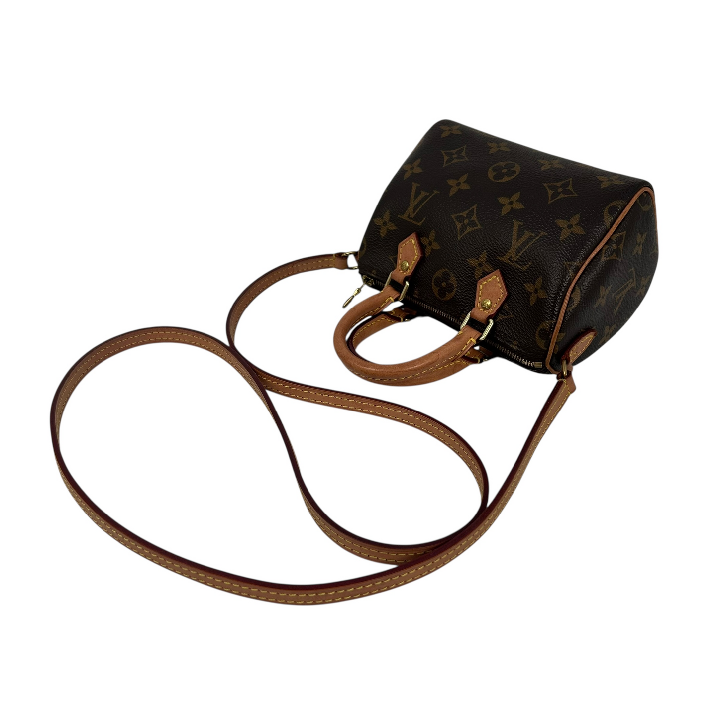 Louis Vuitton モノグラム キャンバス ナノ スピーディ ミニバッグ ショルダーバッグ - ブラウン