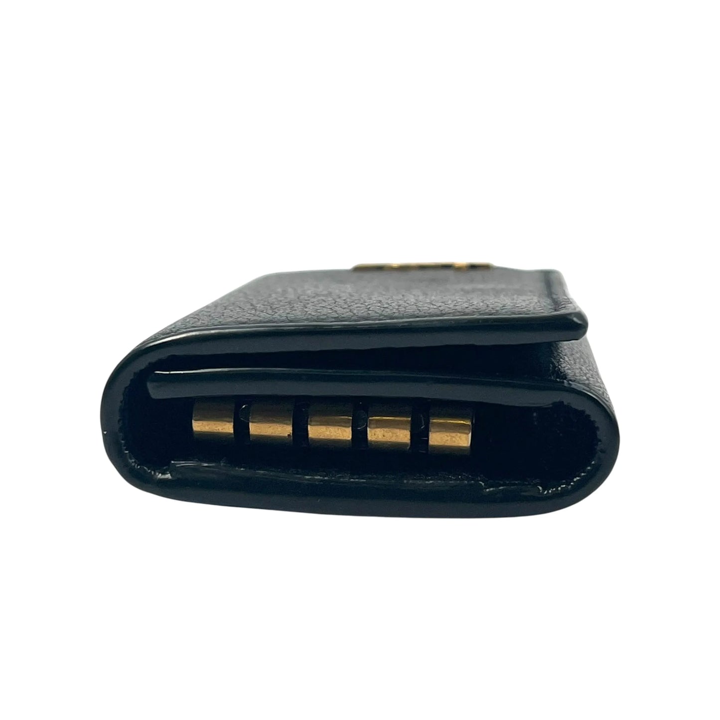 Saint Laurent Tiny Cassandra Logo Key Case - Black 