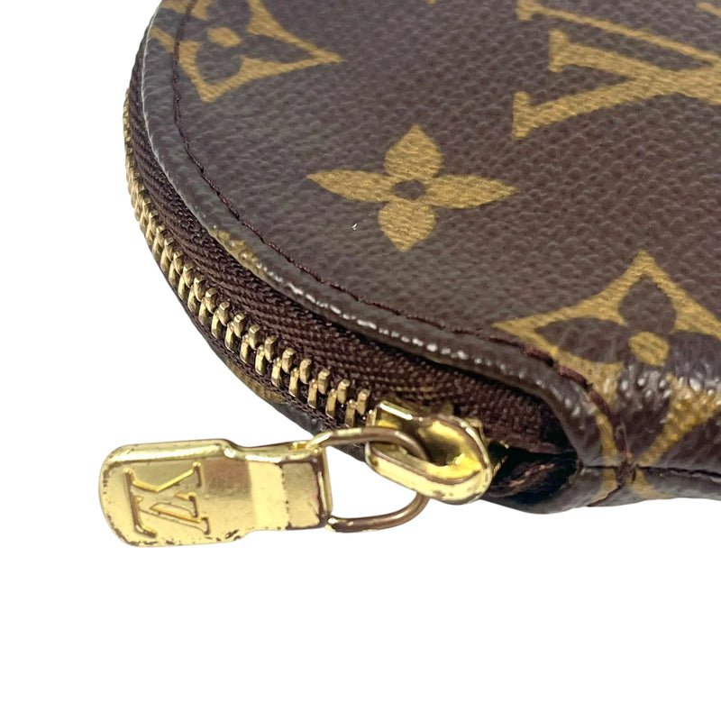 Louis Vuitton モノグラム キャンバス ポルトモネビエ ラウンド コインケース - ブラウン