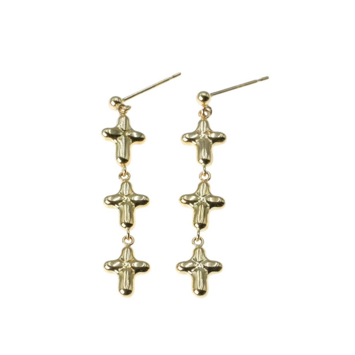 トリプル クロス ピアス - 18KYG - 06680