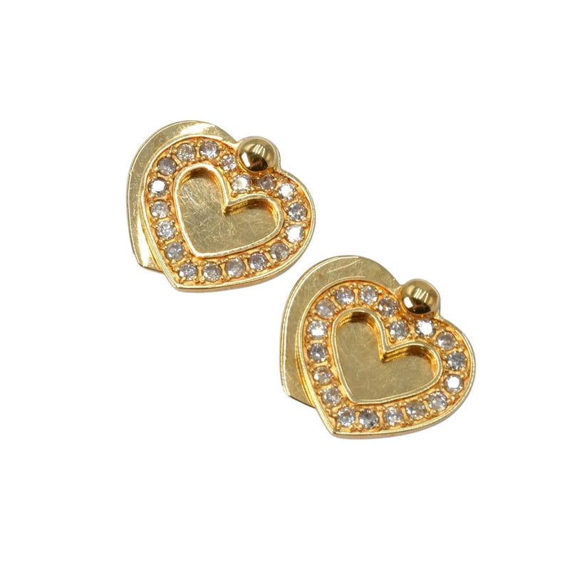 Diamond Heart Earrings - 18KYG - 06796 