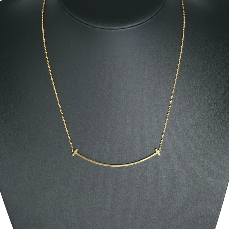 Tiffany Tスマイル ラージ ネックレス - 18KYG