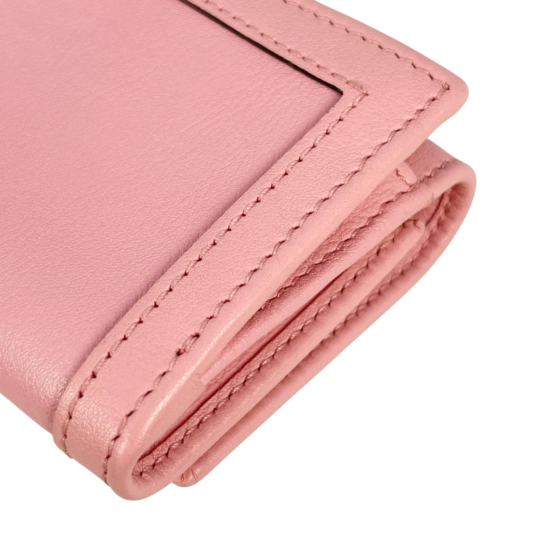 GUCCI GG Marmont Bamboo Tri-fold Compact Wallet - Pink 