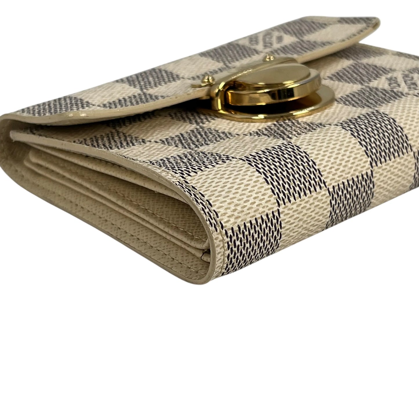 Louis Vuitton Damier Azur Portefeuille Koala Compact Wallet - White 