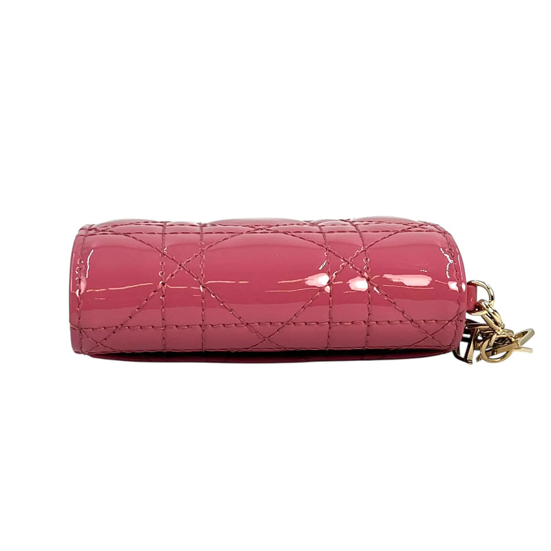 Dior Lady Dior Lotus Compact Wallet - Pink 