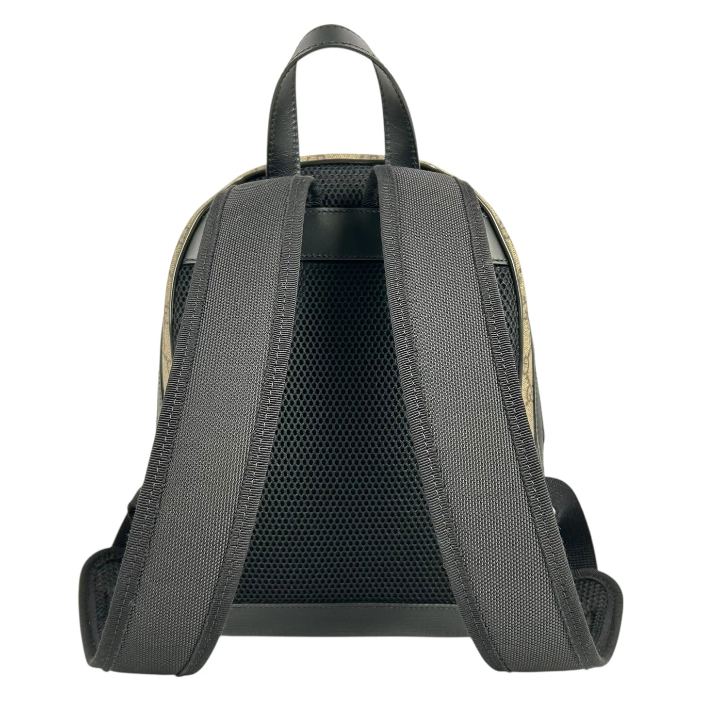 GUCCI GG Supreme Canvas Small Backpack - Beige and Black 