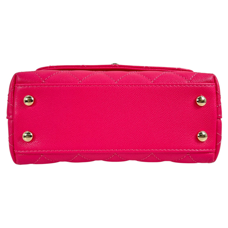 CHANEL ココ ハンドル 19XXS キャビアスキン ハンドバッグ - ピンク