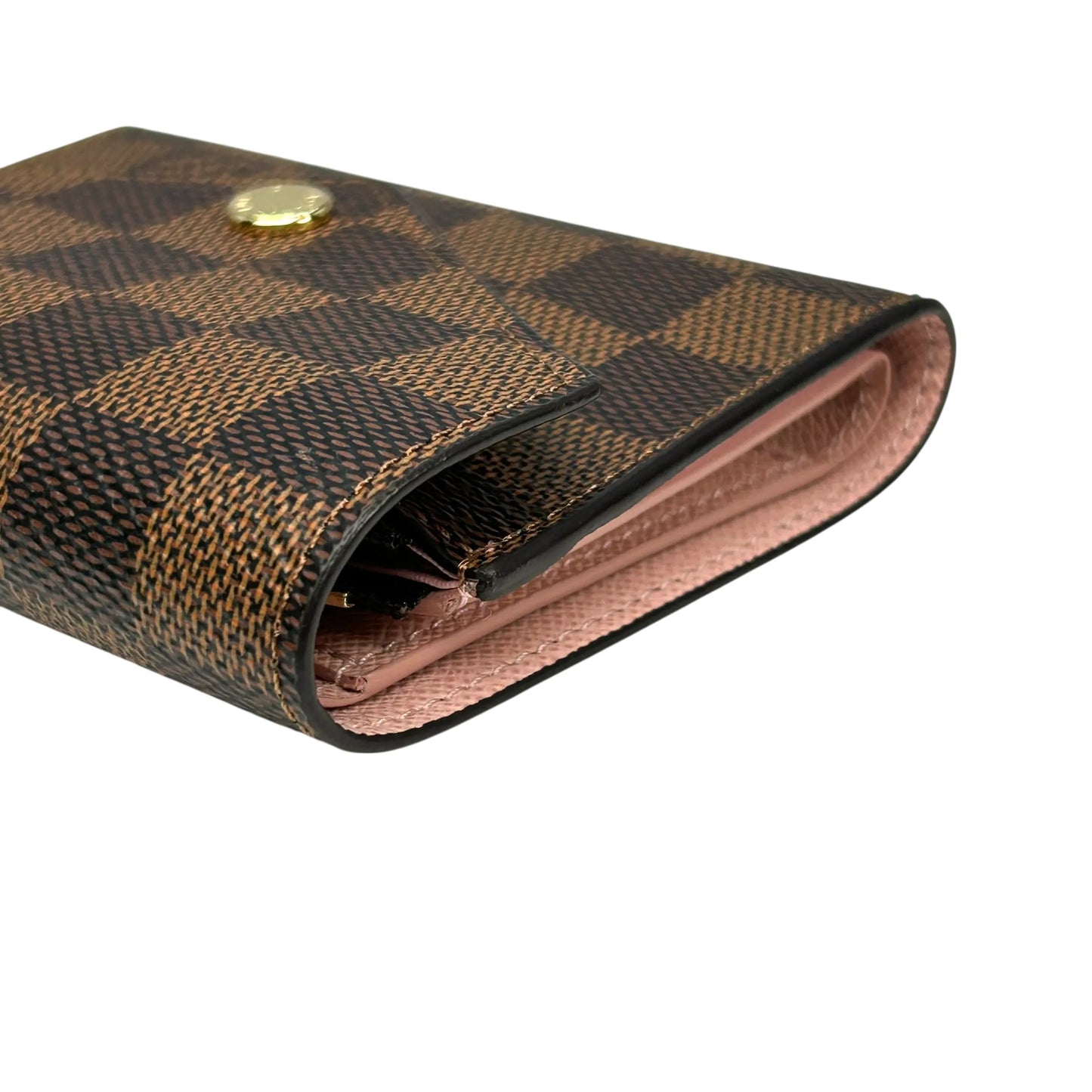 Louis Vuitton Damier Ebene Victorine Portefeuille Tri-fold Compact Wallet - Dark Brown 