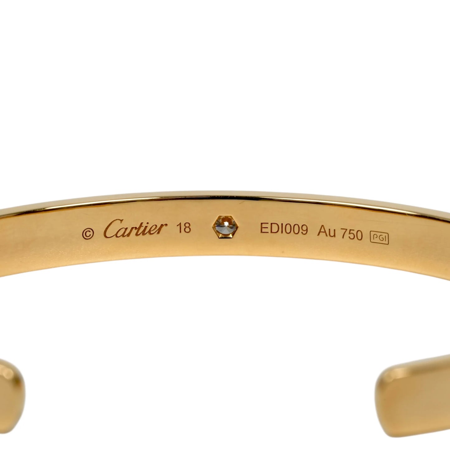 Cartier Love Open Bracelet 1PD Diamond Jewelry - 18KYG 